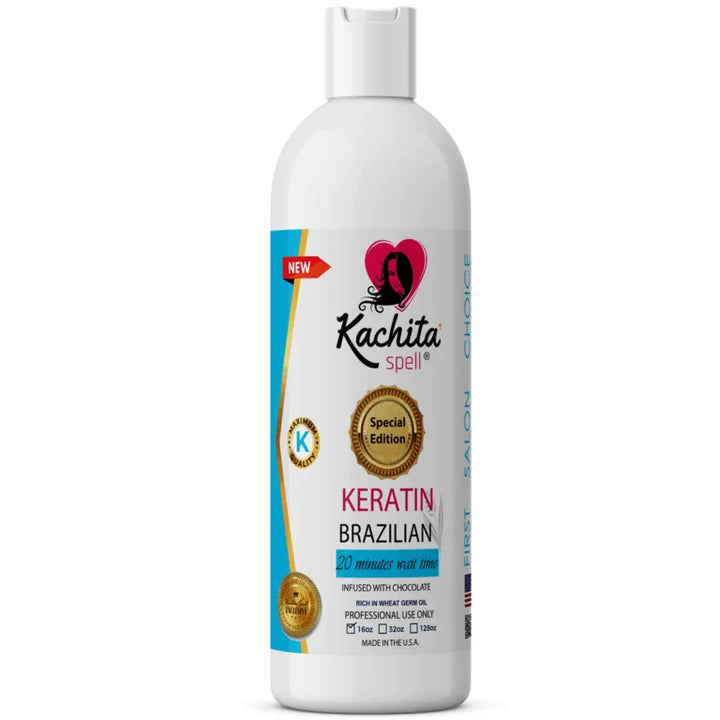 Kachita Spell Keratina Brasileña de Chocolate (16 oz) | Tratamiento de Alisado Anti-Frizz