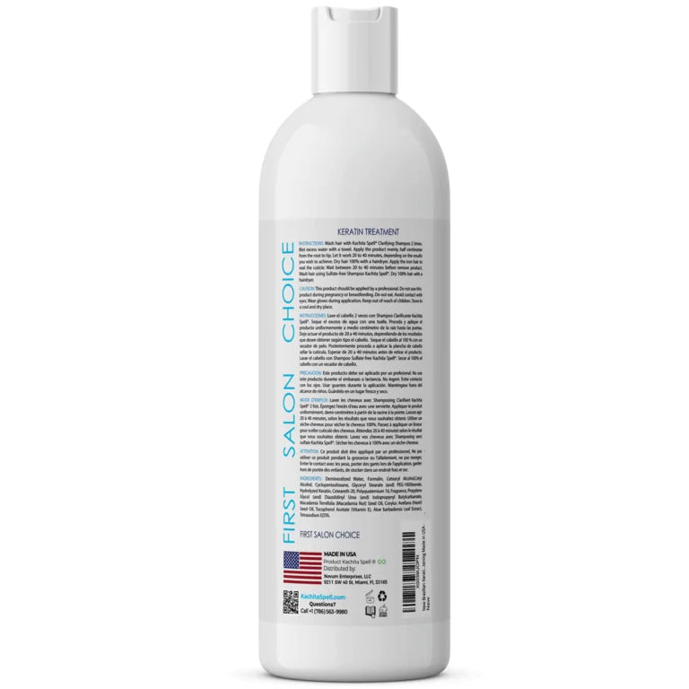 Kachita Spell Keratina Brasileña de Chocolate (16 oz) | Tratamiento de Alisado Anti-Frizz