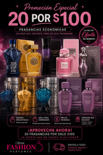 20  FRAGANCIAS ECONOMICAS POR $100