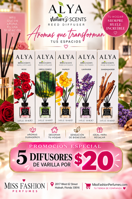 PROMOCION ESPECIAL - 5 DIFUSORES DE VARILLA POR $20