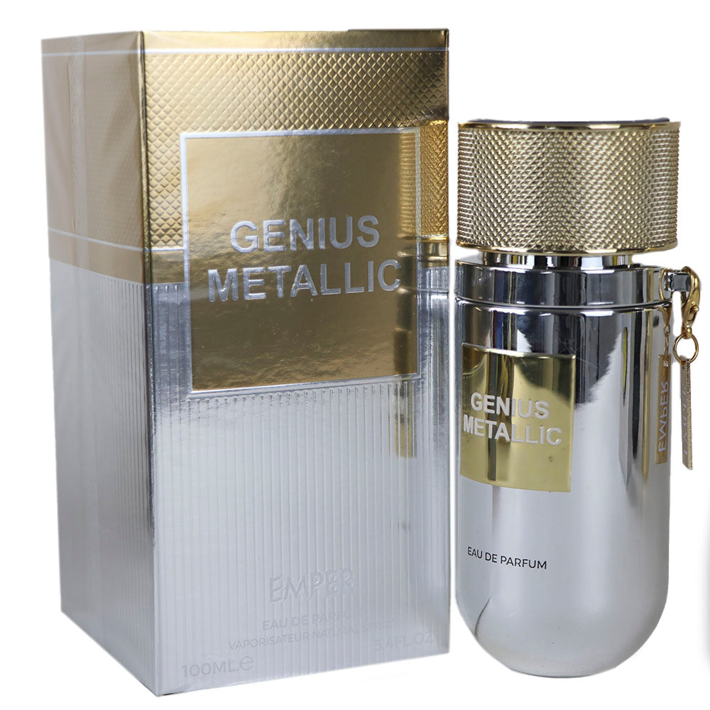 GENIUS METALLIC frasco y envase