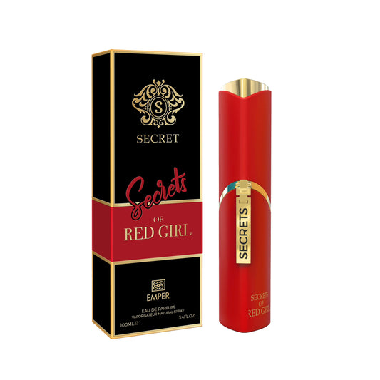 Secrets of Red Girl by Emper  frasco y envase