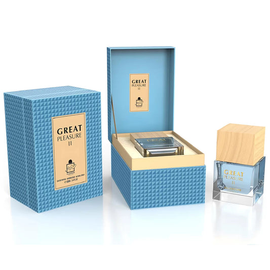 Great Pleasure II frasco y envase